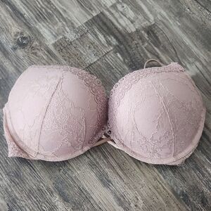 Victoria's Secret Dusty Pink Lace Bombshell Push-Up Bra